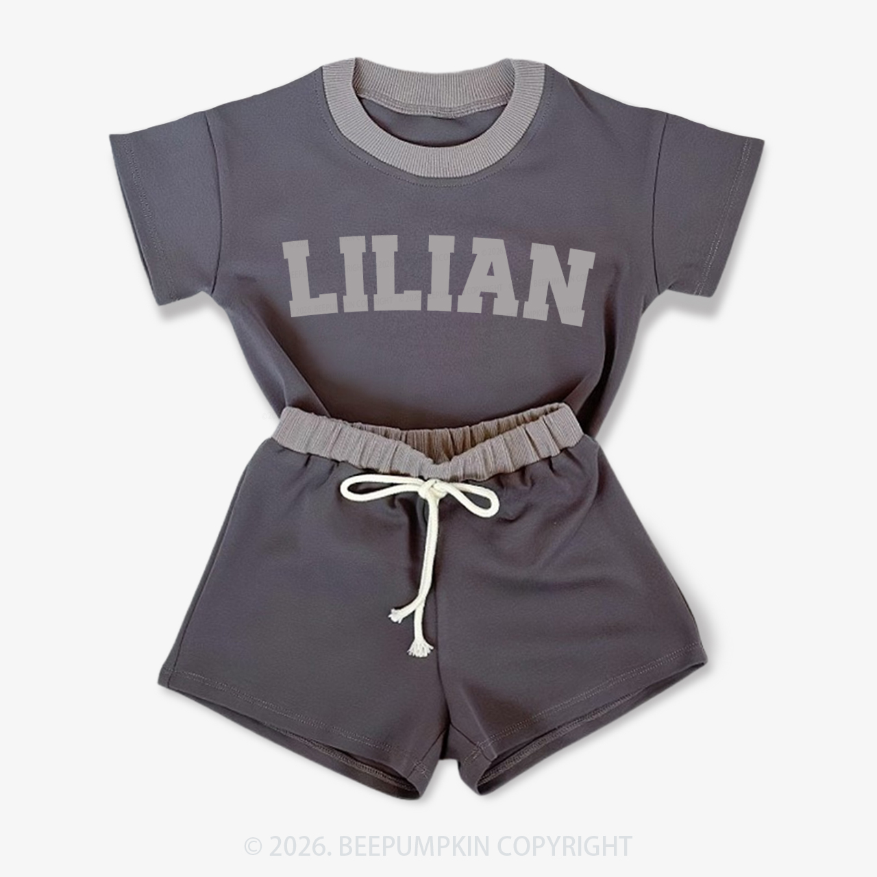 Personalized Name Baby Short Sleeve Tee and Shorts Sets