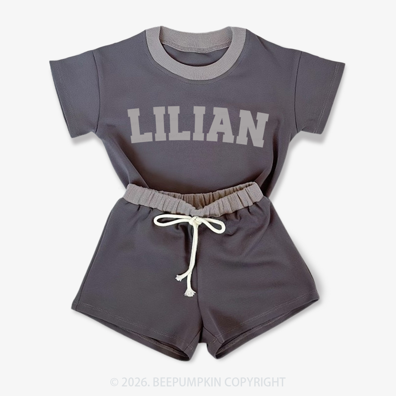 Personalized Name Baby Short Sleeve Tee and Shorts Sets