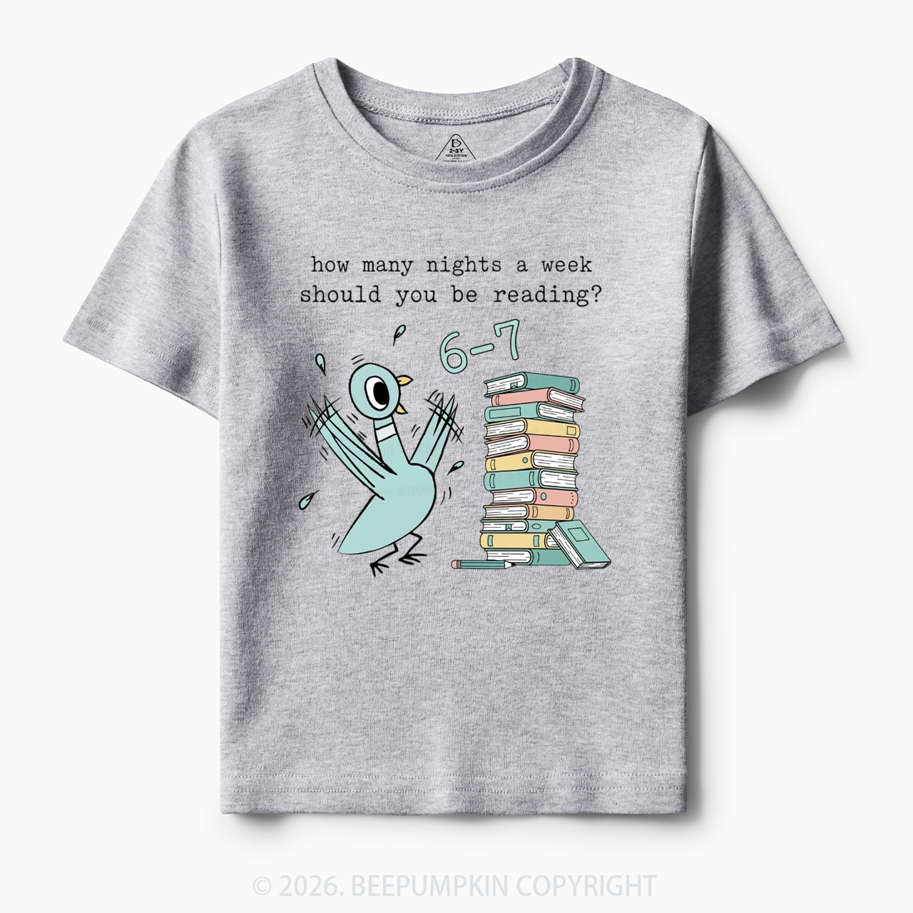 How Many Nights A Week Should You Be Reading 6-7 Toddler&Kid's Tees