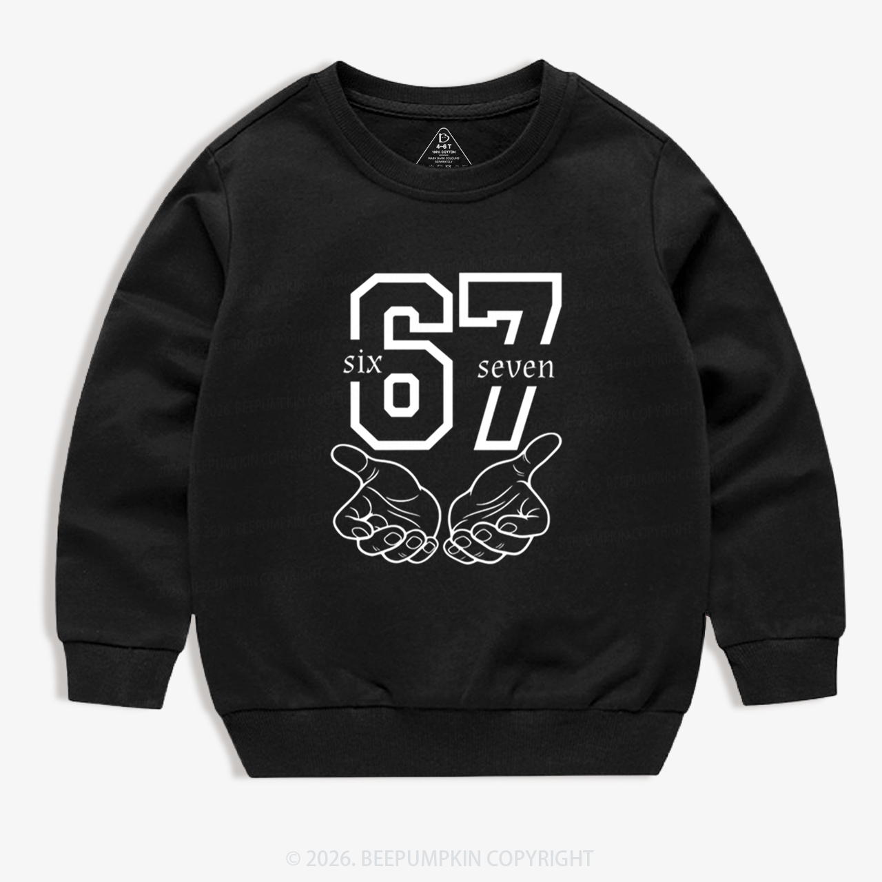 Six Seven Funny Meme Kid's Sweatshirt