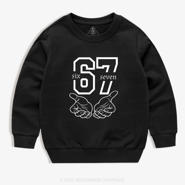 Six Seven Funny Meme Kid's Sweatshirt