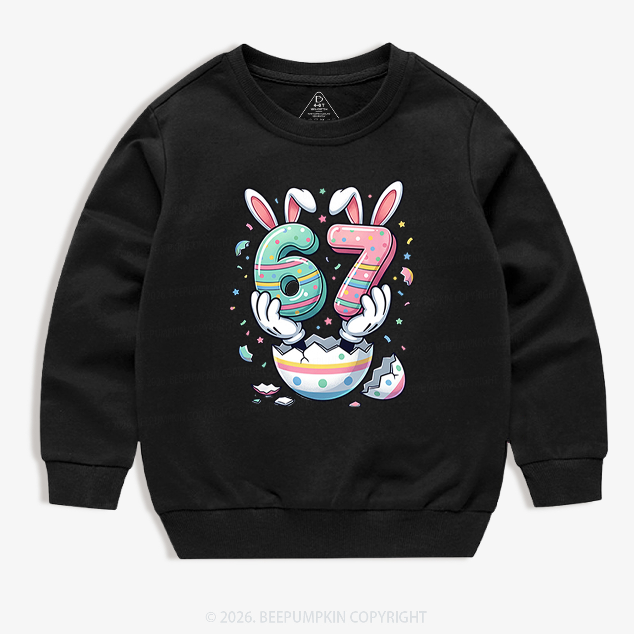 67 Easter Bunny Funny Kid's Sweatshirt