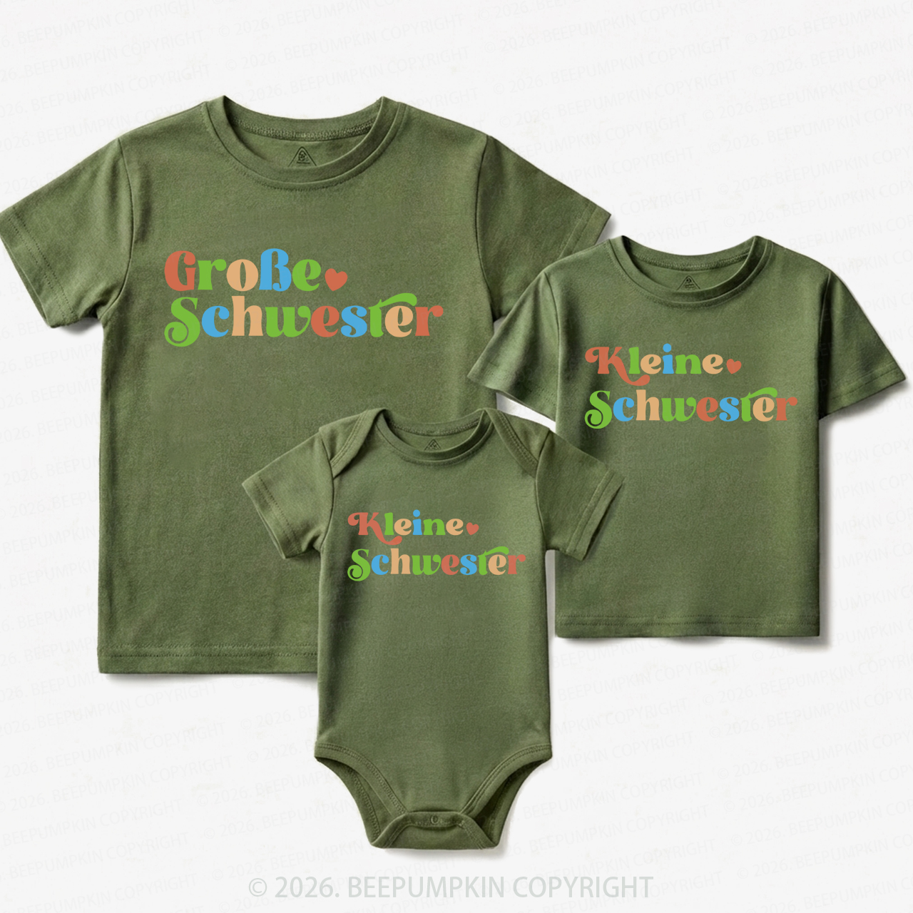 Große Schwester Pregnancy Announcement Matching Tees For Siblings