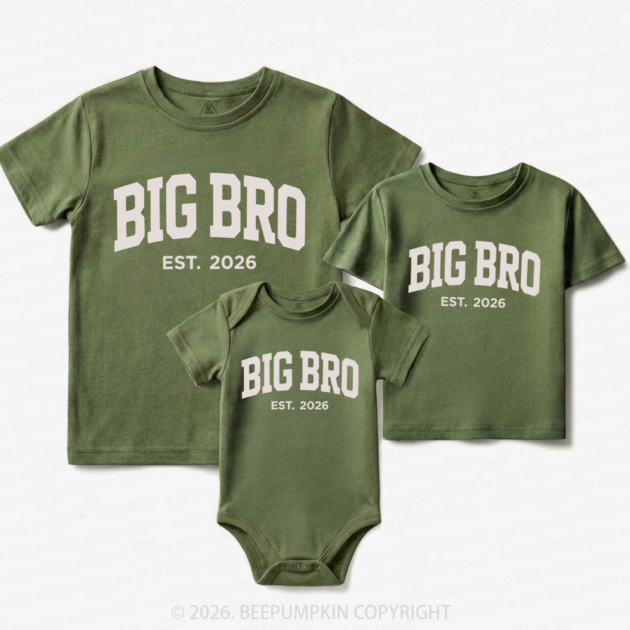 Big Bro Est 2026 Matching Tees For Siblings