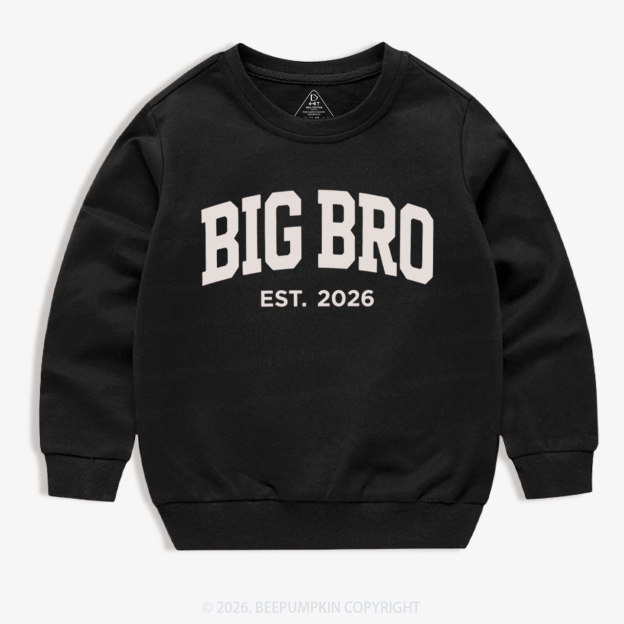Big Bro Est 2026 Kid's Sweatshirt