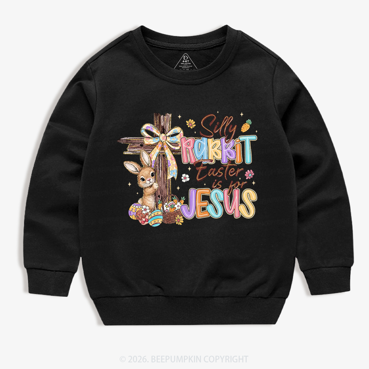 Silly Rabbit Easter Is For Jesus Kid's Sweatshirt