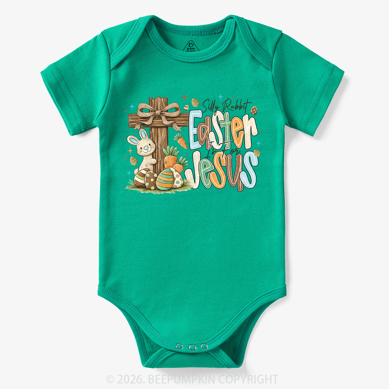 Easter If For Jesus Thrifted Farmhouse Bunny Bodysuit