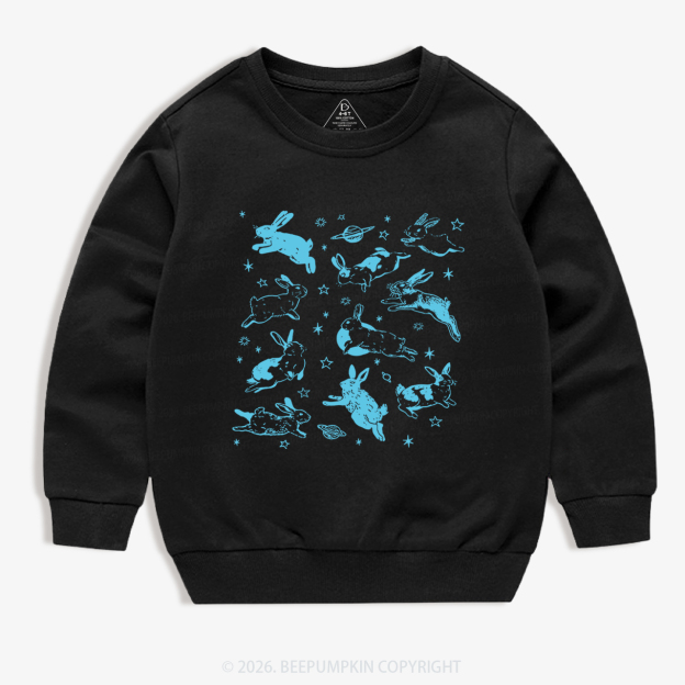 Bunnies in Space Kid's Sweatshirt
