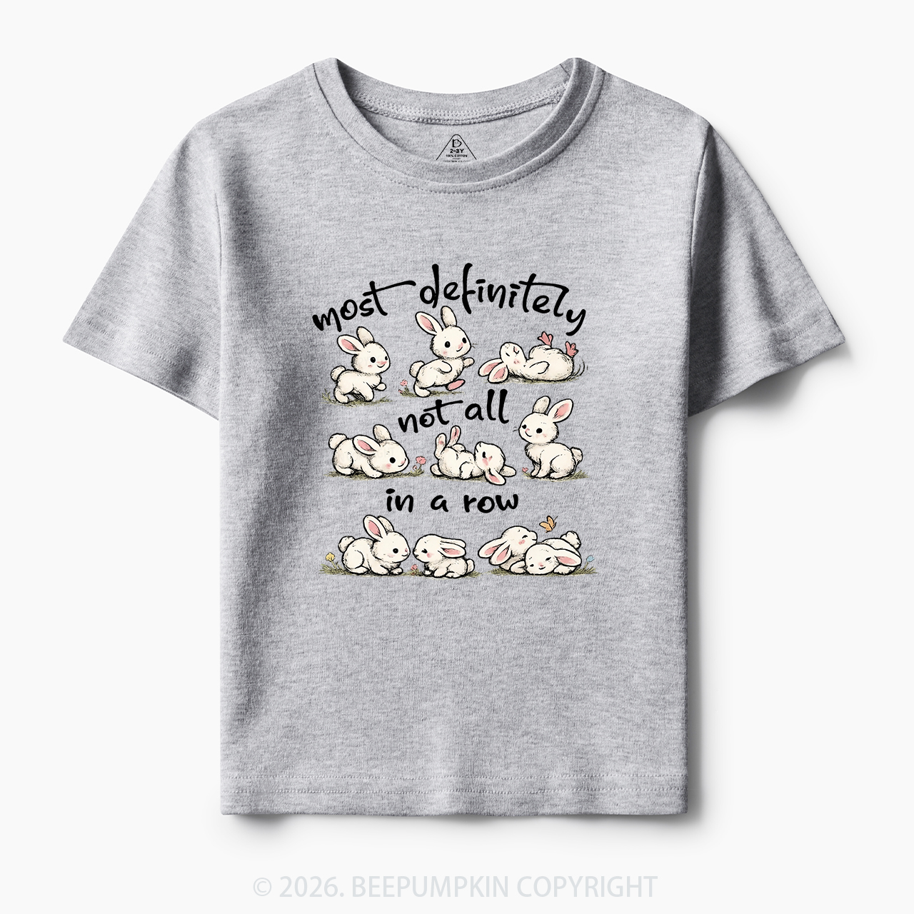Funny Bunnies Not All In a Row Sarcastic Toddler&Kid's Tees