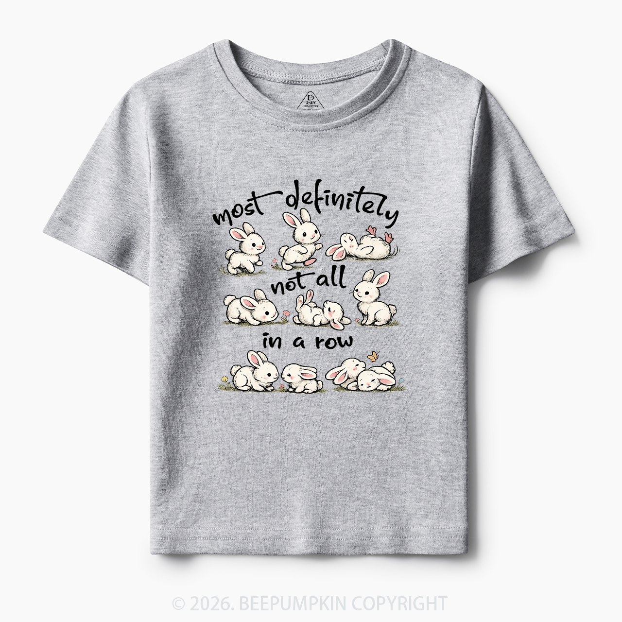Funny Bunnies Not All In a Row Sarcastic Toddler&Kid's Tees
