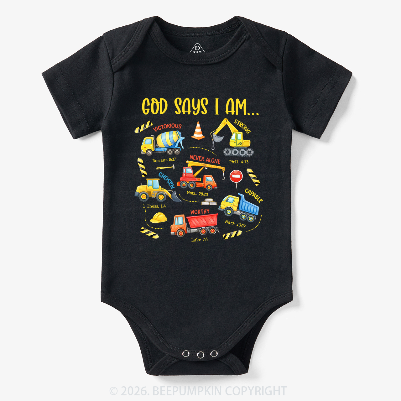 God Says I Am Construction Bodysuit