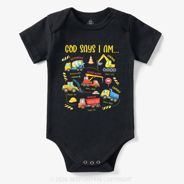 God Says I Am Construction Bodysuit