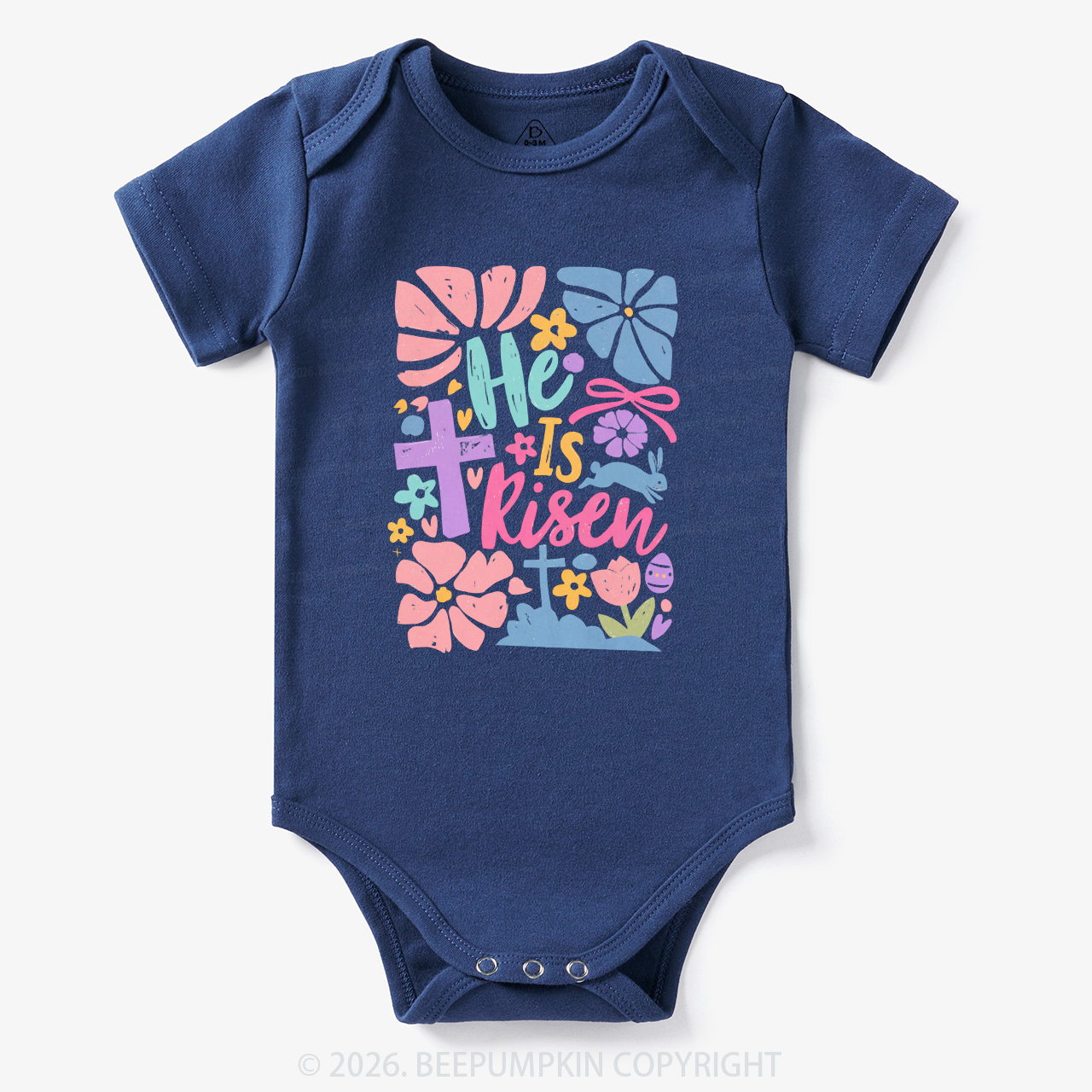He is Risen Retro Christian Easter Bodysuit