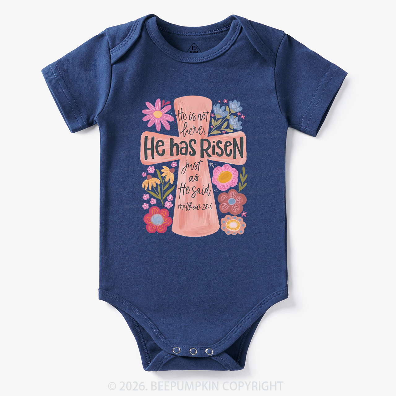 He Has Risen Christian Resurrection day Bodysuit