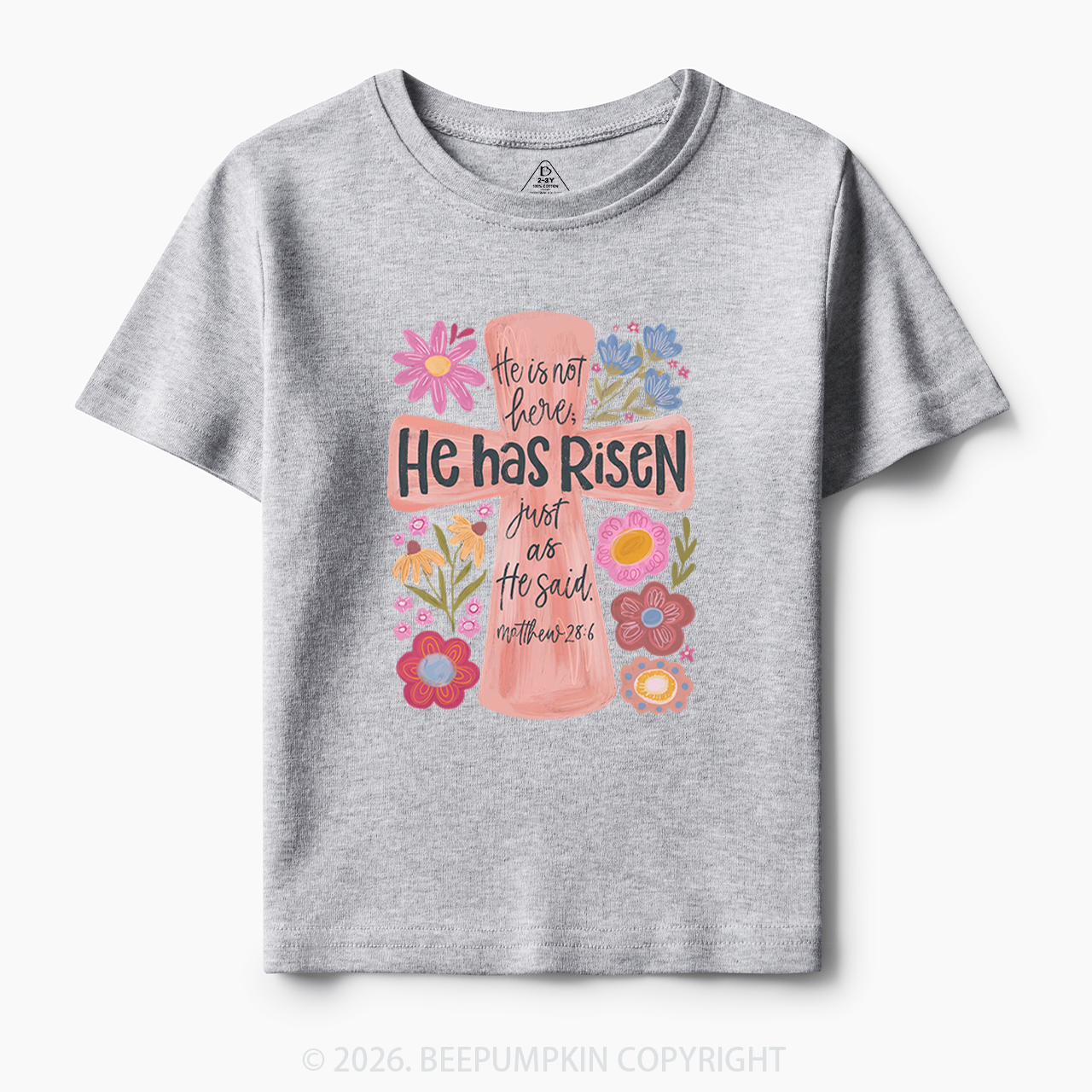 He Has Risen Christian Resurrection day Toddler&Kid's Tees