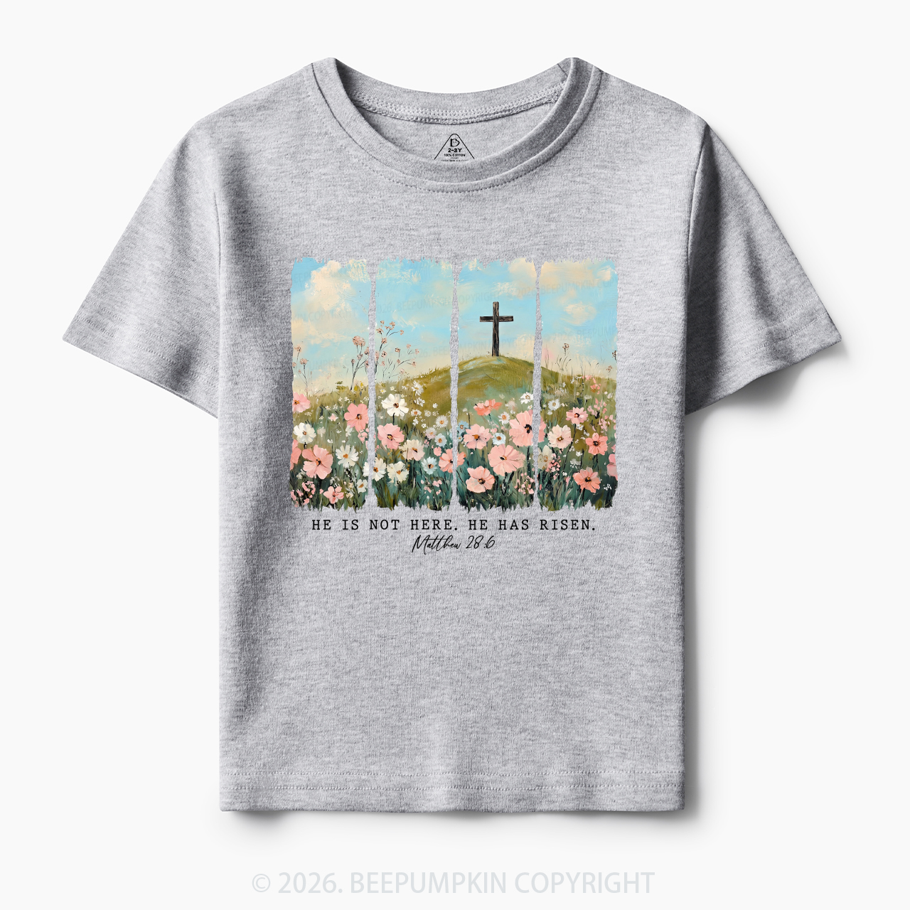 He is Risen Wildflower Spring Easter Toddler&Kid's Tees