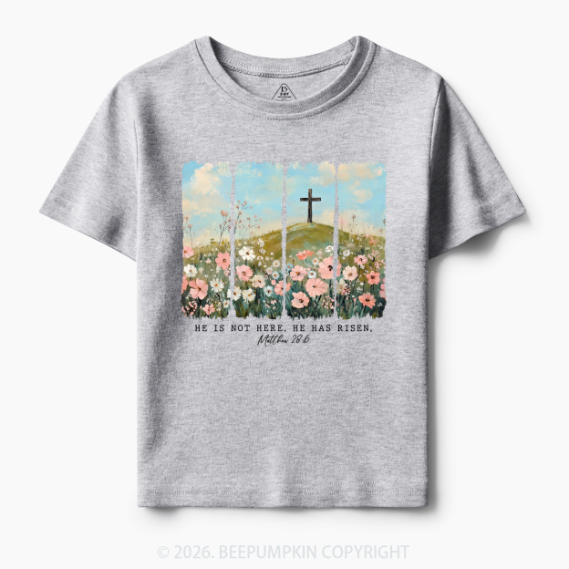 He is Risen Wildflower Spring Easter Toddler&Kid's Tees