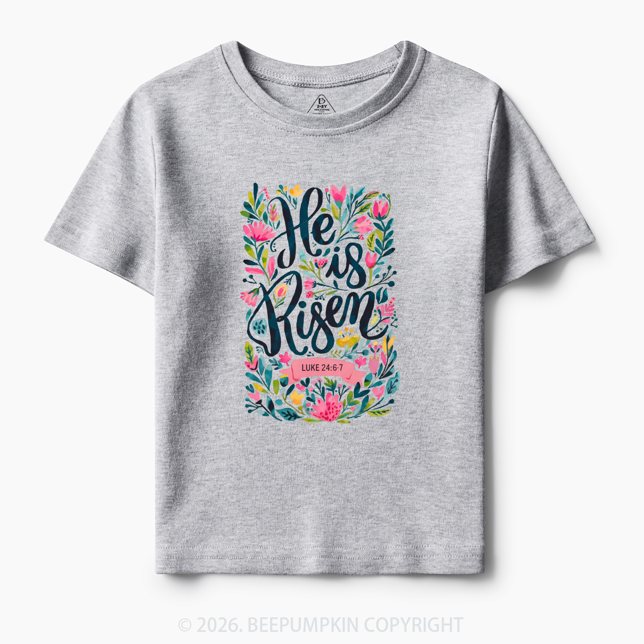 Christian Easter Floral Resurrection Toddler&Kid's Tees