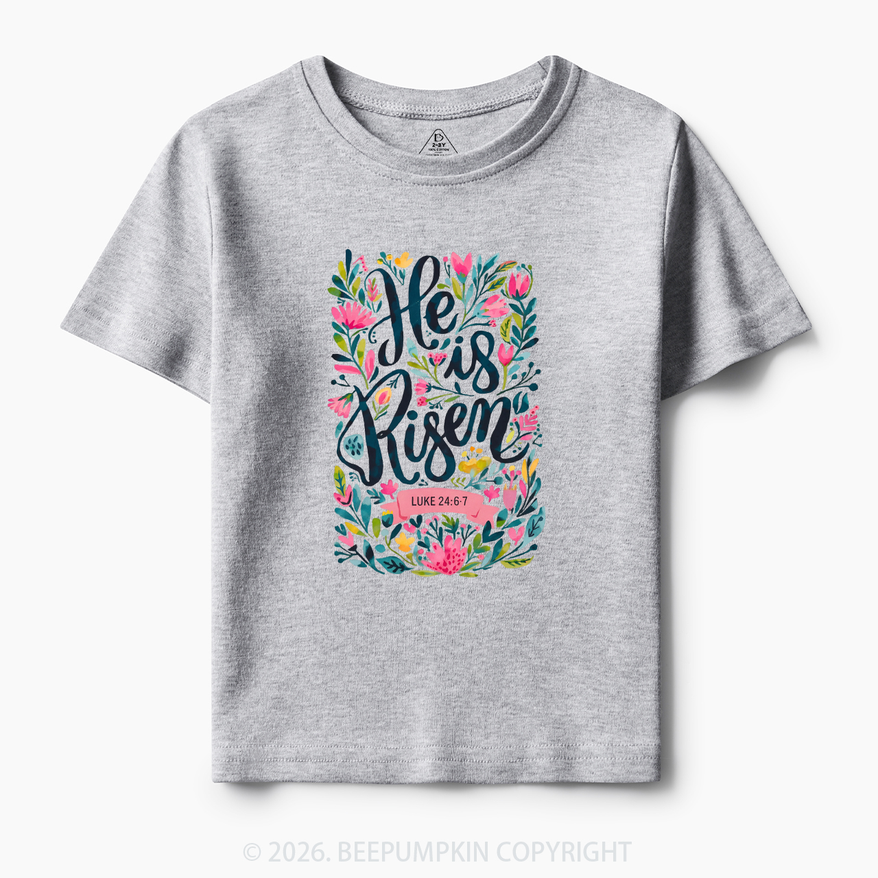 Christian Easter Floral Resurrection Toddler&Kid's Tees