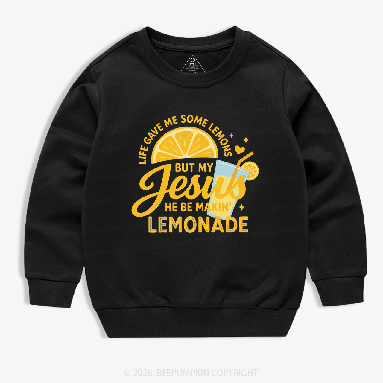 Life Gave Me Some Lemons Jesus Kid's Sweatshirt