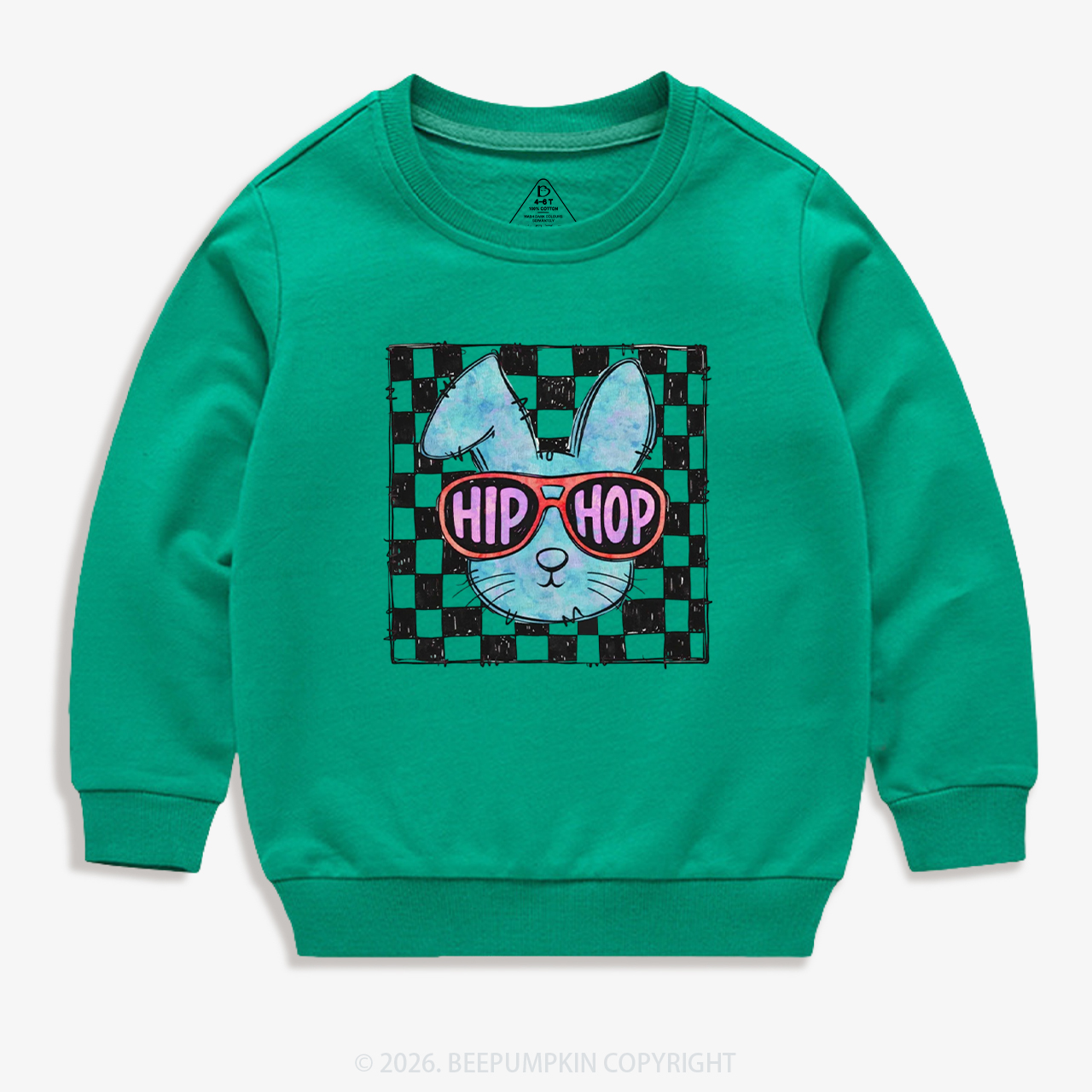 Hip Hop Bunny Easter Kid's Sweatshirt