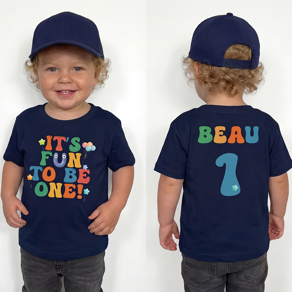 Personalized Name First Birthday Family Matching T-Shirts