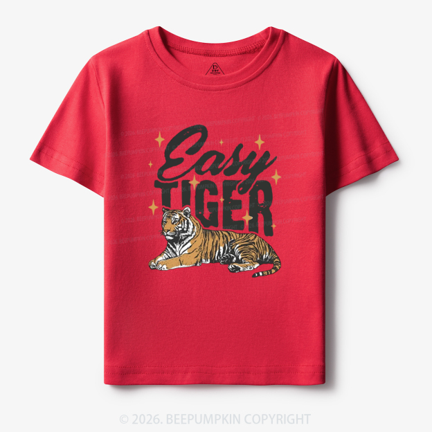 Retro Easy Tiger Funny Animal Toddler&Kid's Tees