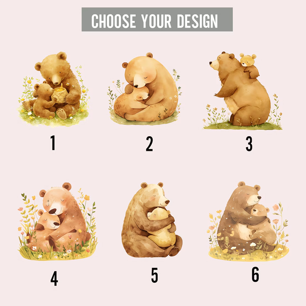 Personalized First Mother's Day Little Bear Mom&Me Matching T-Shirts