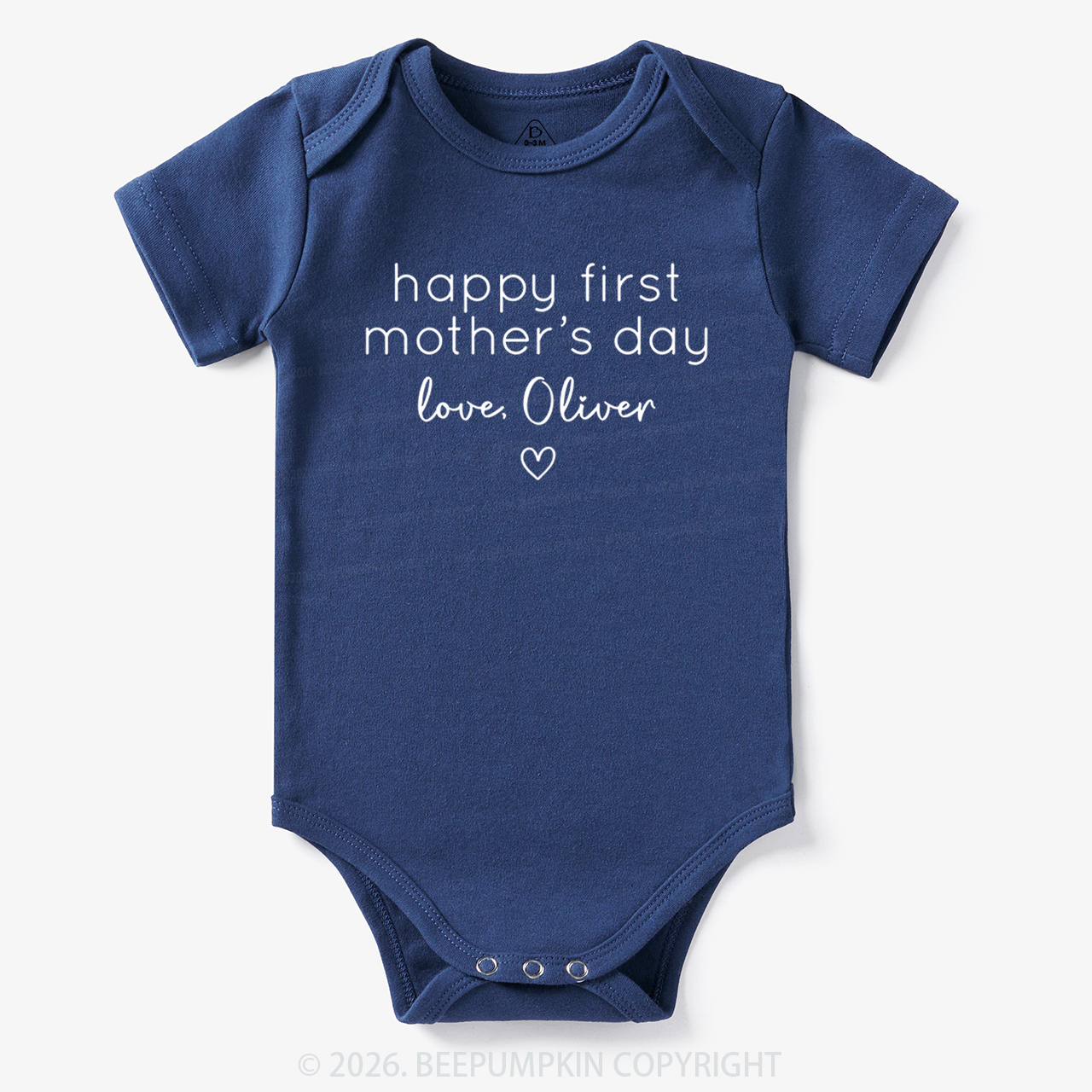 Personalised Retro Happy First Mother's Day Bodysuit