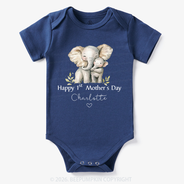 Personalized Happy Cute 1st Mother's Day Bodysuit