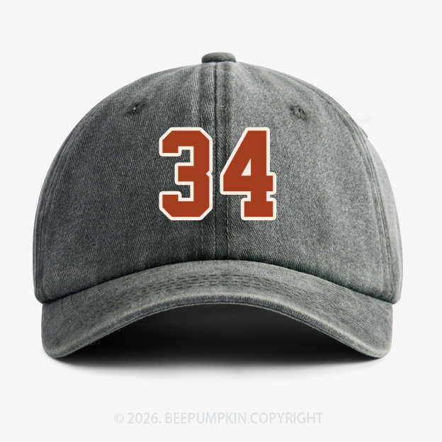 Personalized Number Washed Baseball Cap For Kids