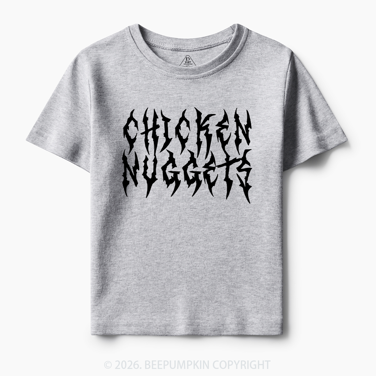 Chicken Nuggets Heavy Metal Font Toddler&Kid's Tees