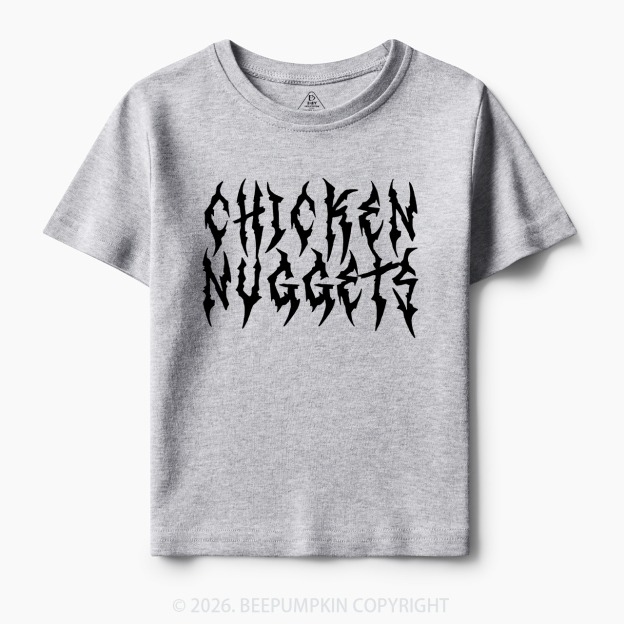 Chicken Nuggets Heavy Metal Font Toddler&Kid's Tees