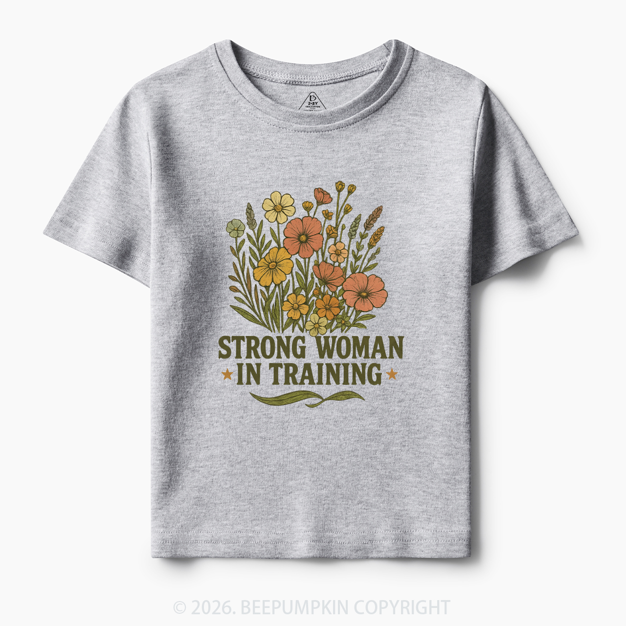 Strong Woman In Training Floral Toddler&Kid's Tees