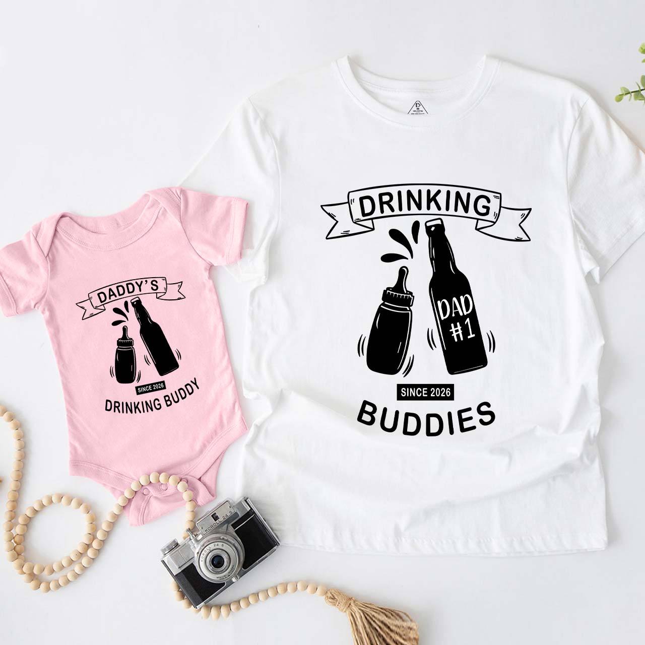 Dads Drinking Buddy Matching Dad& Me Shirts