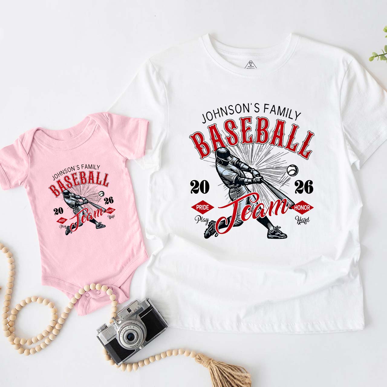 Personalized Family Name Dad&Me Matching Shirts