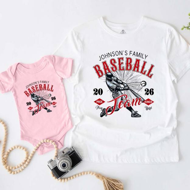 Personalized Family Name Dad&Me Matching Shirts