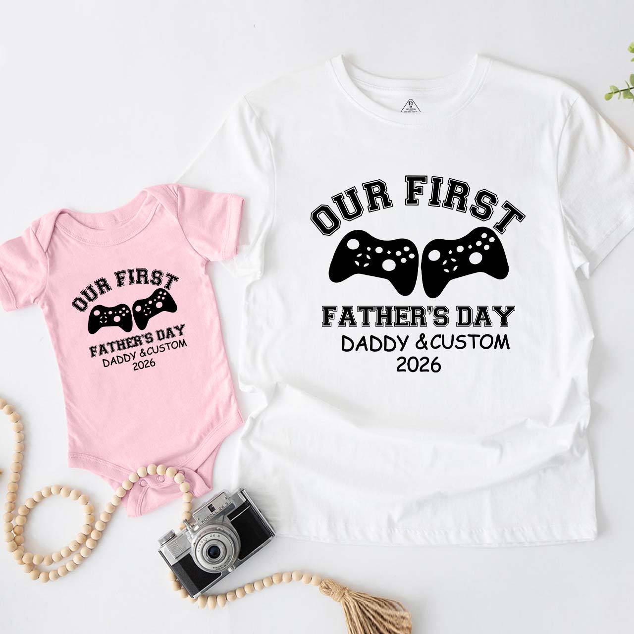 First Time Dad Gift Matching T-Shirts
