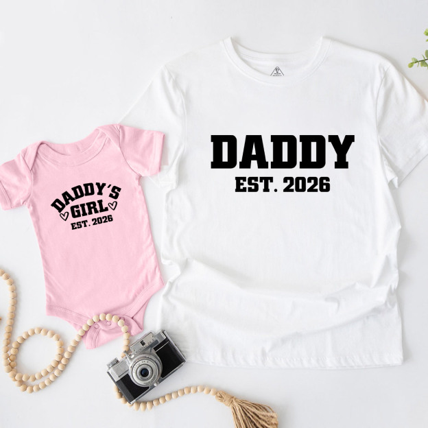 Est Daddy's Boy And Girl Daddy And Me Matching Shirt