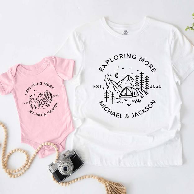 EXPLORING MORE Matching Shirts For Dad&Me