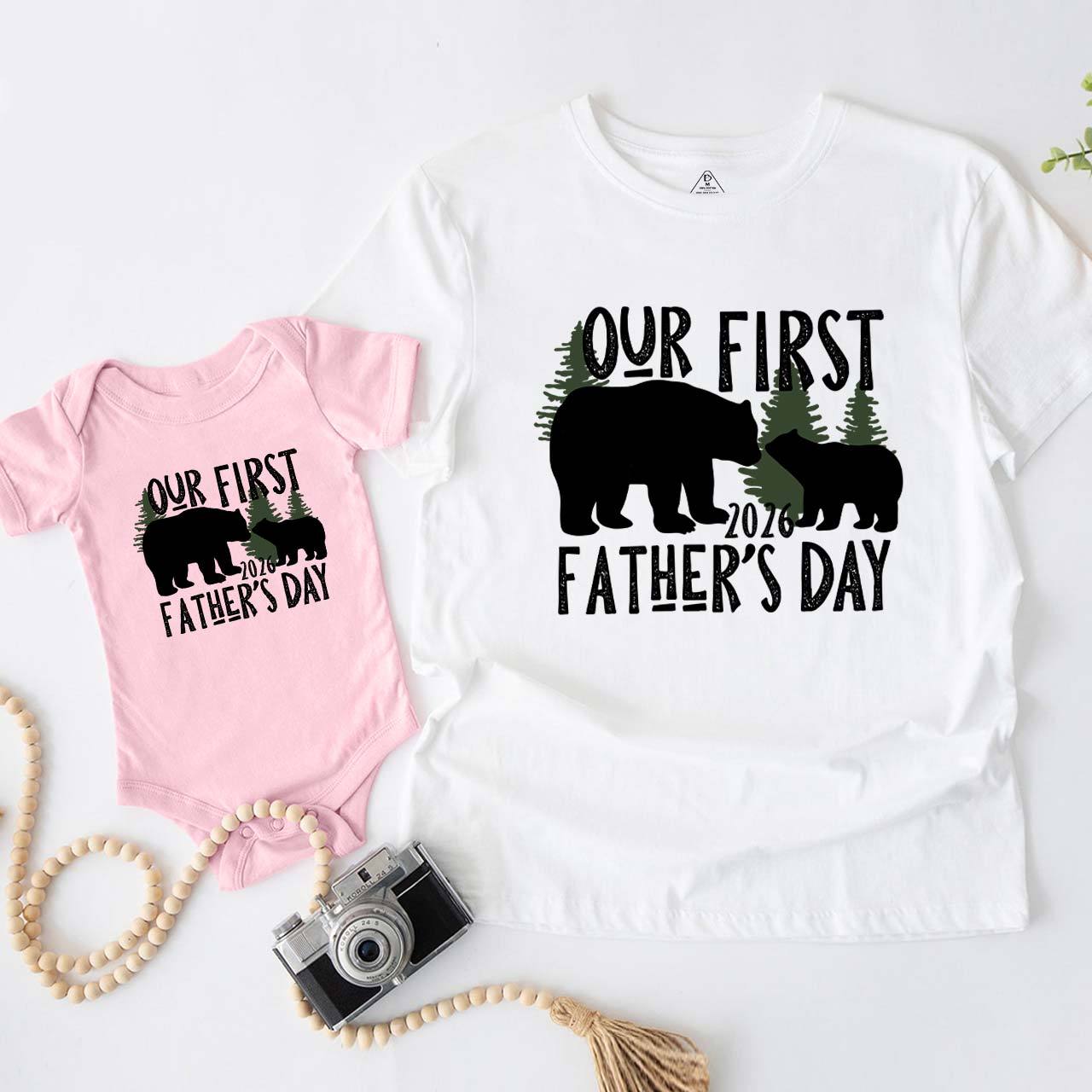 Big Bear First Father's Day Together Daddy And Me Matching Shirt