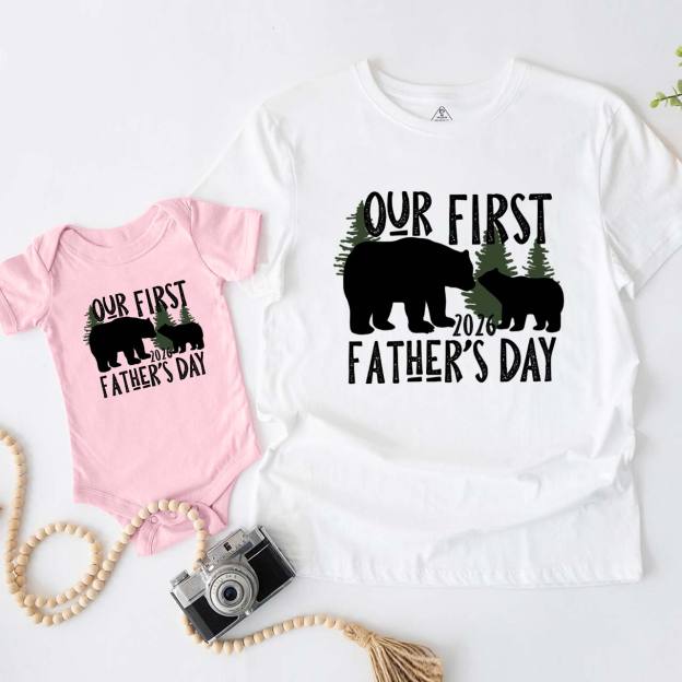 Big Bear First Father's Day Together Daddy And Me Matching Shirt