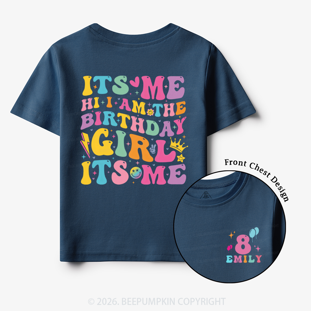 Personalized Birthday It's Me Hi Toddler&Kid's Tees