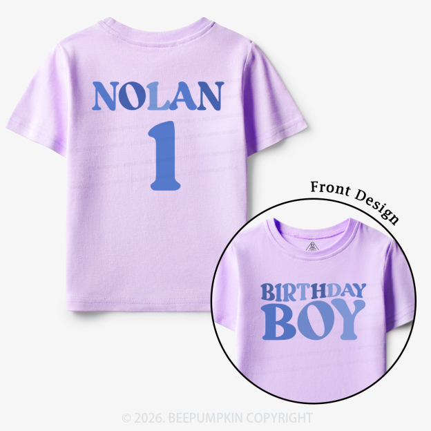 Personalized Name Birthday Boy Toddler&Kid's Tees
