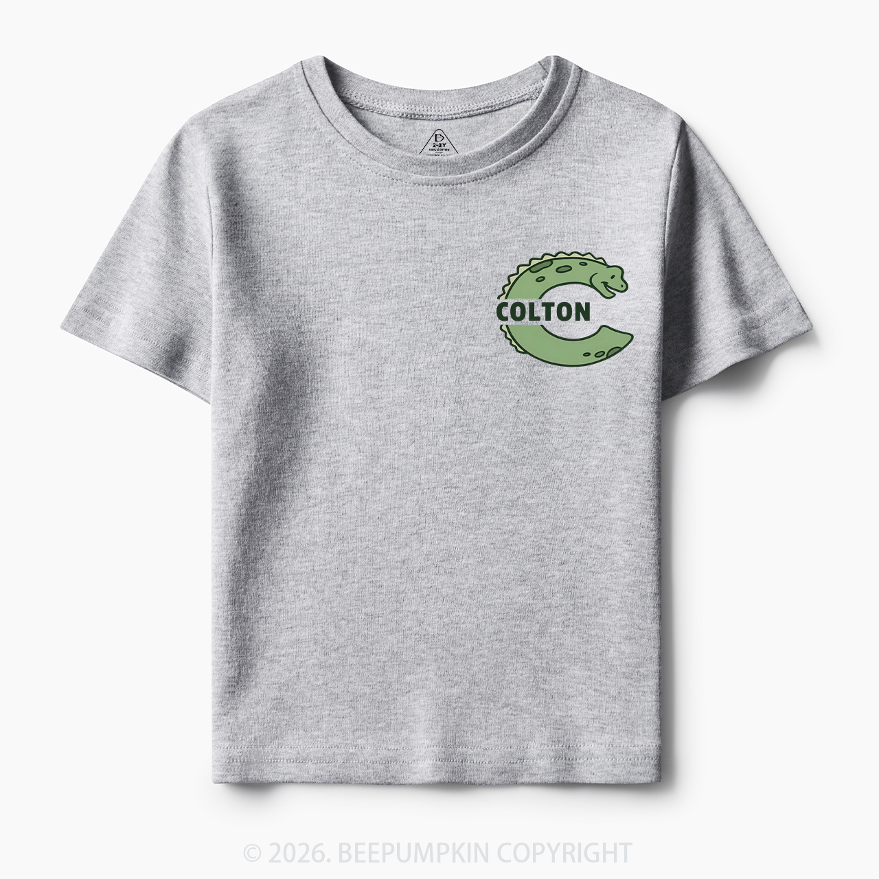 Personalized Cute Dinosaur Initial With Name Toddler&Kid's Tees