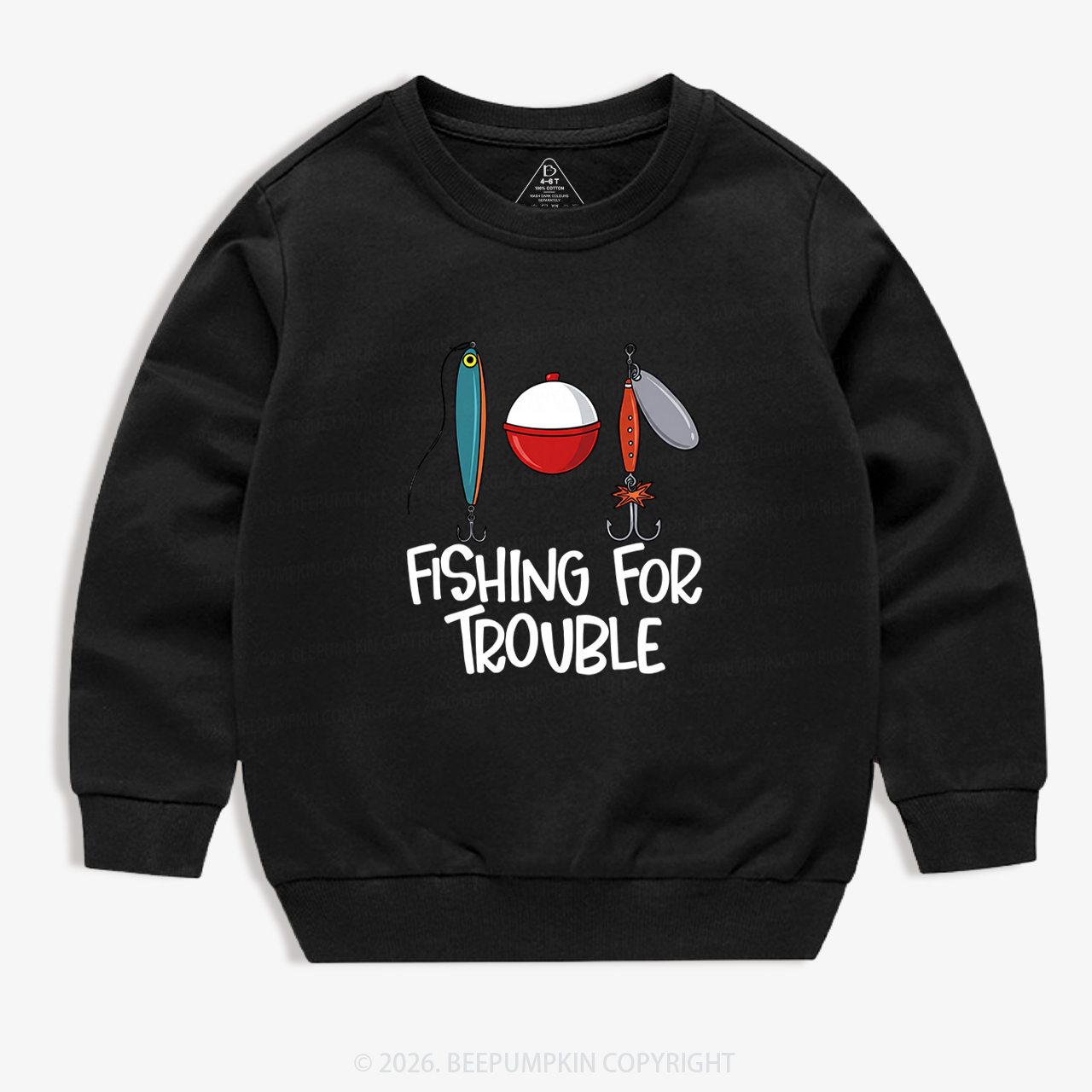 Fishing For Trouble Kid's Sweatshirt