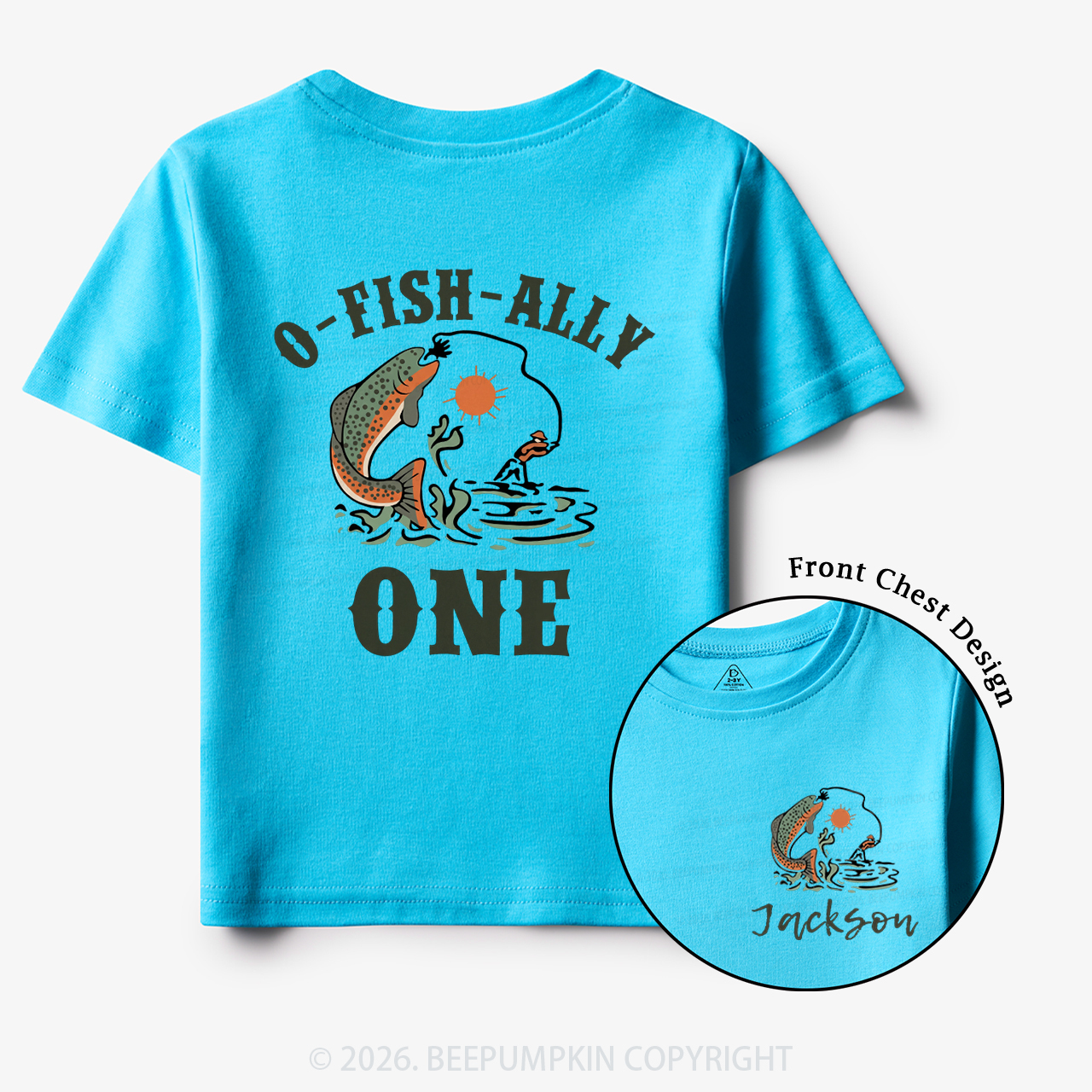 Personalized O-Fish-Ally One Birthday Party Toddler&Kid's Tees