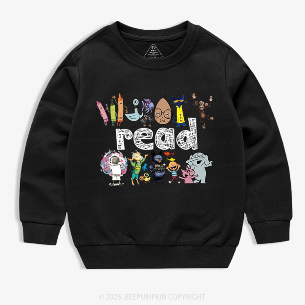Read Books Funny Gift Kid's Sweatshirt