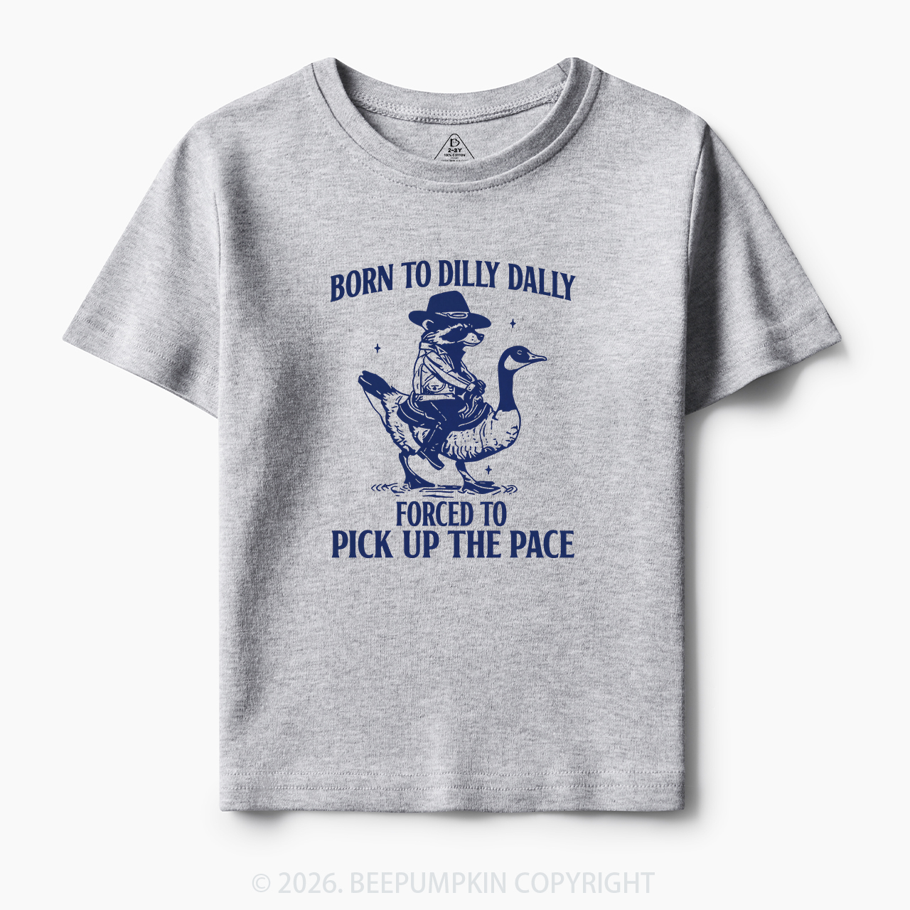 Born To Dilly Dally Retro Racoon Goose Toddler&Kid's Tees