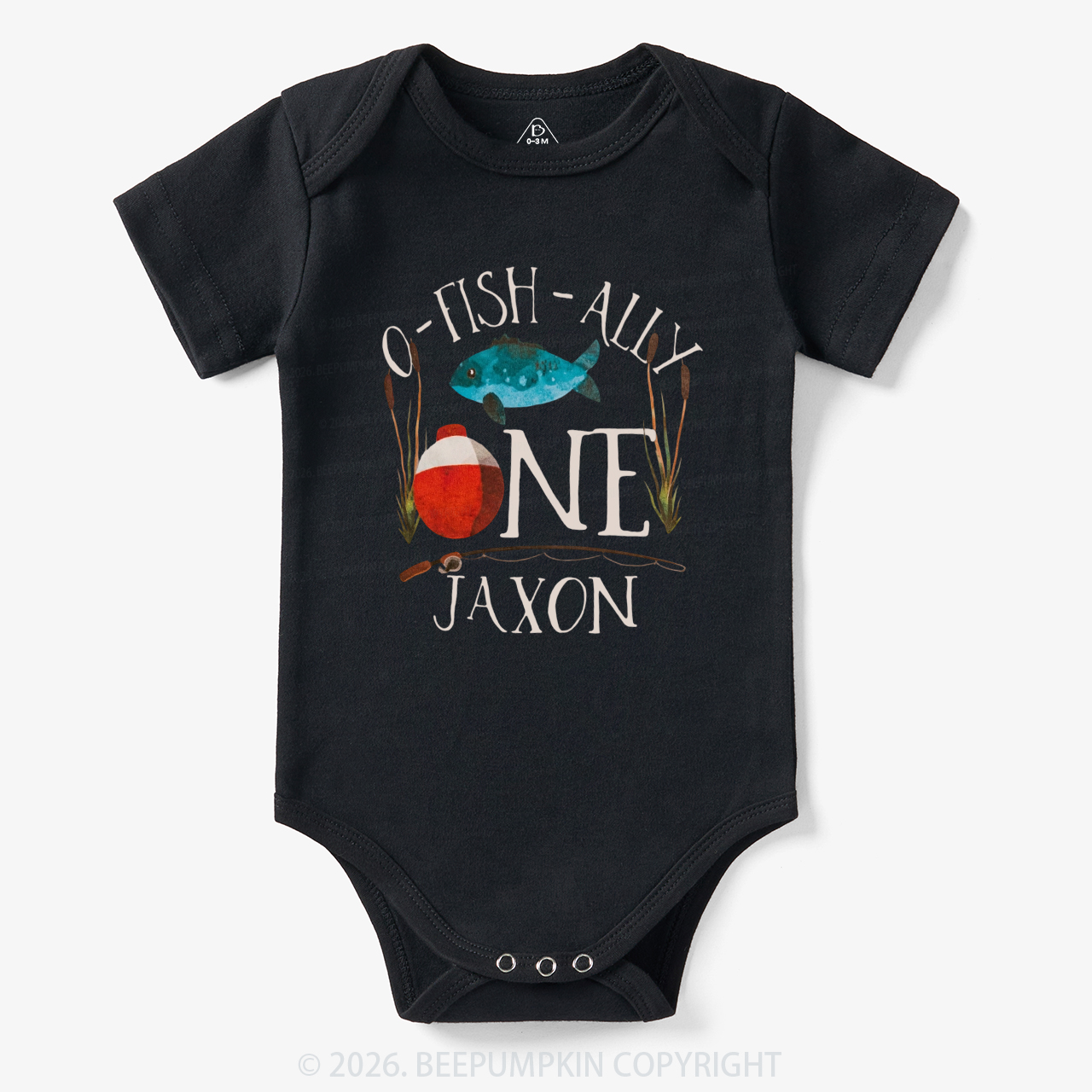 Personalized O-Fish-Ally Fish Birthday Bodysuit